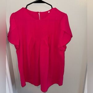 Hot pink blouse, size L